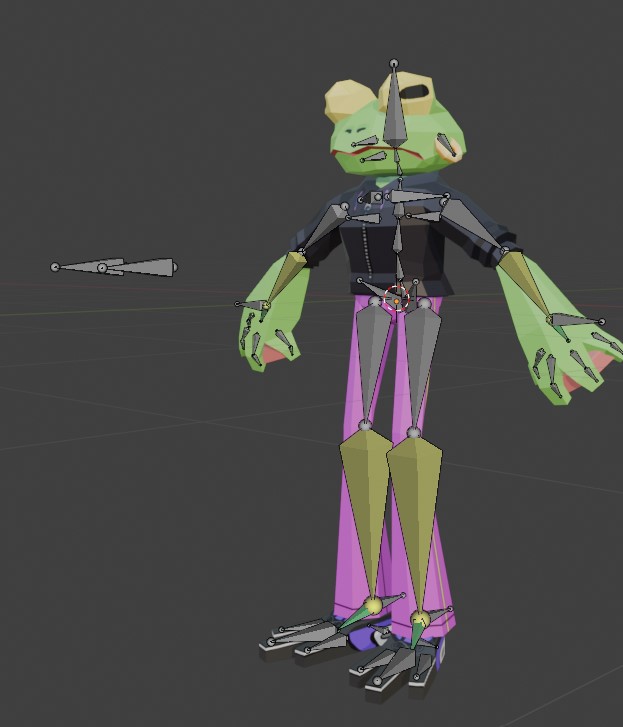 During my 2nd internship I made this low-poly 3D model for the main character. I also made a simple rig for the character.